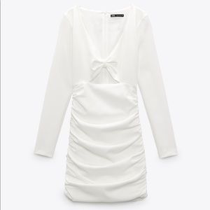 Zara cut out long sleeve mini dress S